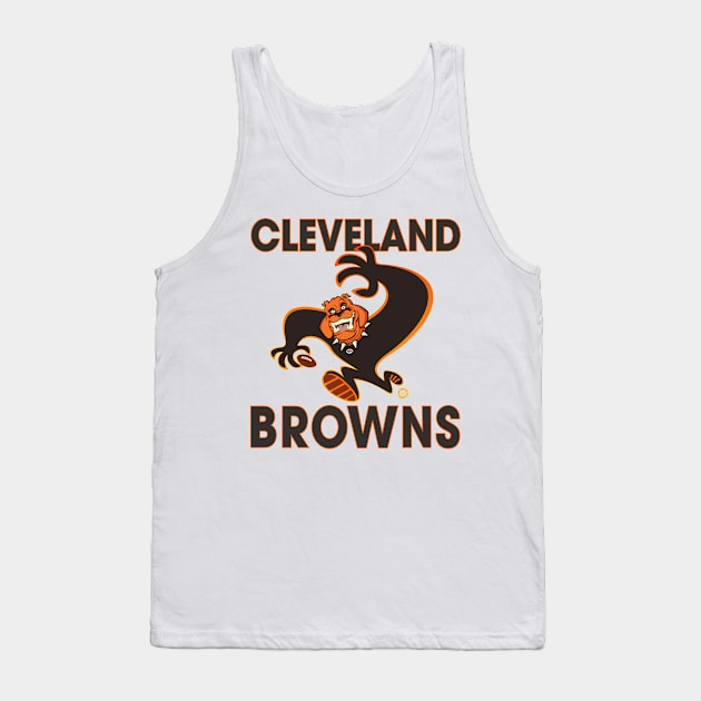 Cleveland Browns BullDawg Whoosh Running Tank Top by Goin Ape Studios